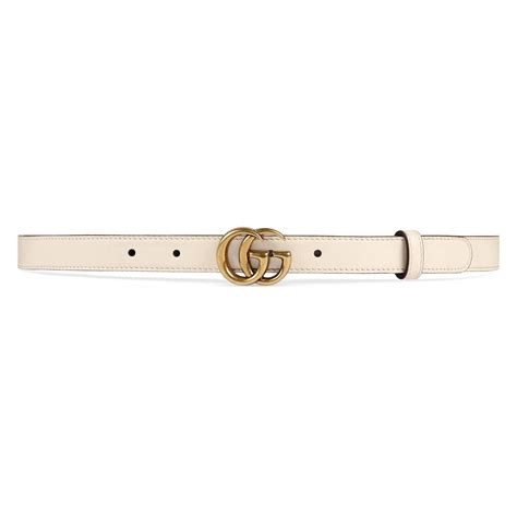 cintura gucci double facd|Thin patent Double G belt in white leather .